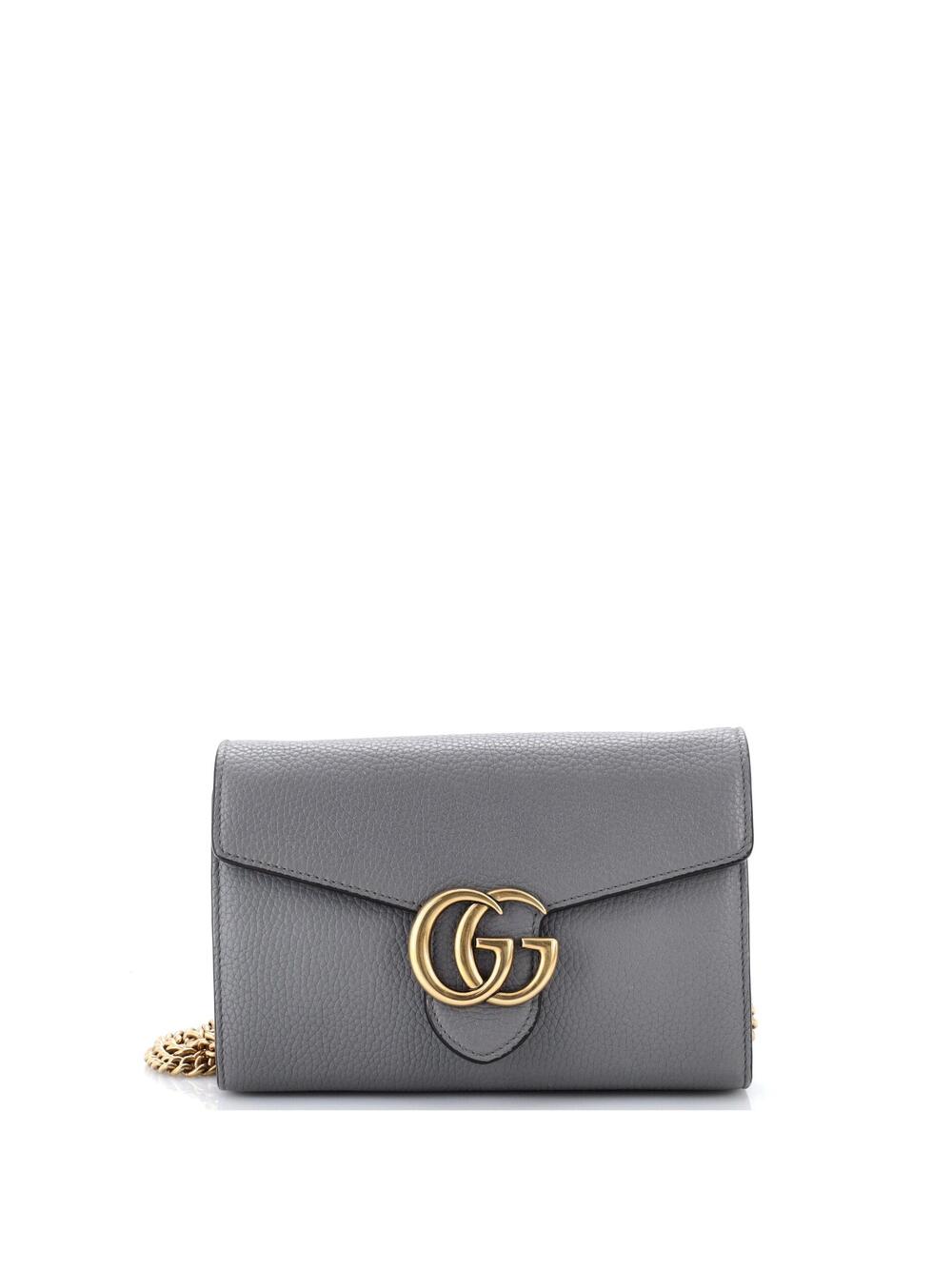 Gucci Gg Marmont Chain Wallet Leather #377292G14B